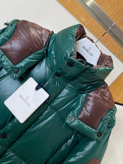 Moncler Parana Down Jacket "Emerald Green-Brown"