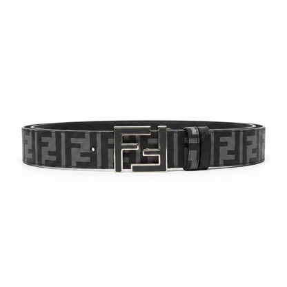 Fendi FF Squared 40mm Leather Reversible Belt "Black"
