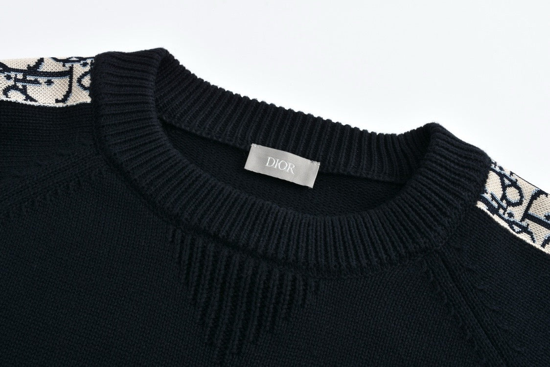 Dior Sweater with Dior Oblique Inserts "Black"