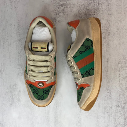 Gucci Screener "Distressed Beige-Green-Orange"