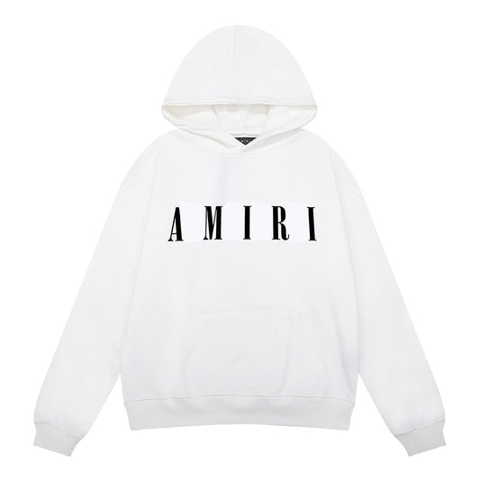 Amiri Core Logo Print Hoodie "White-Black"