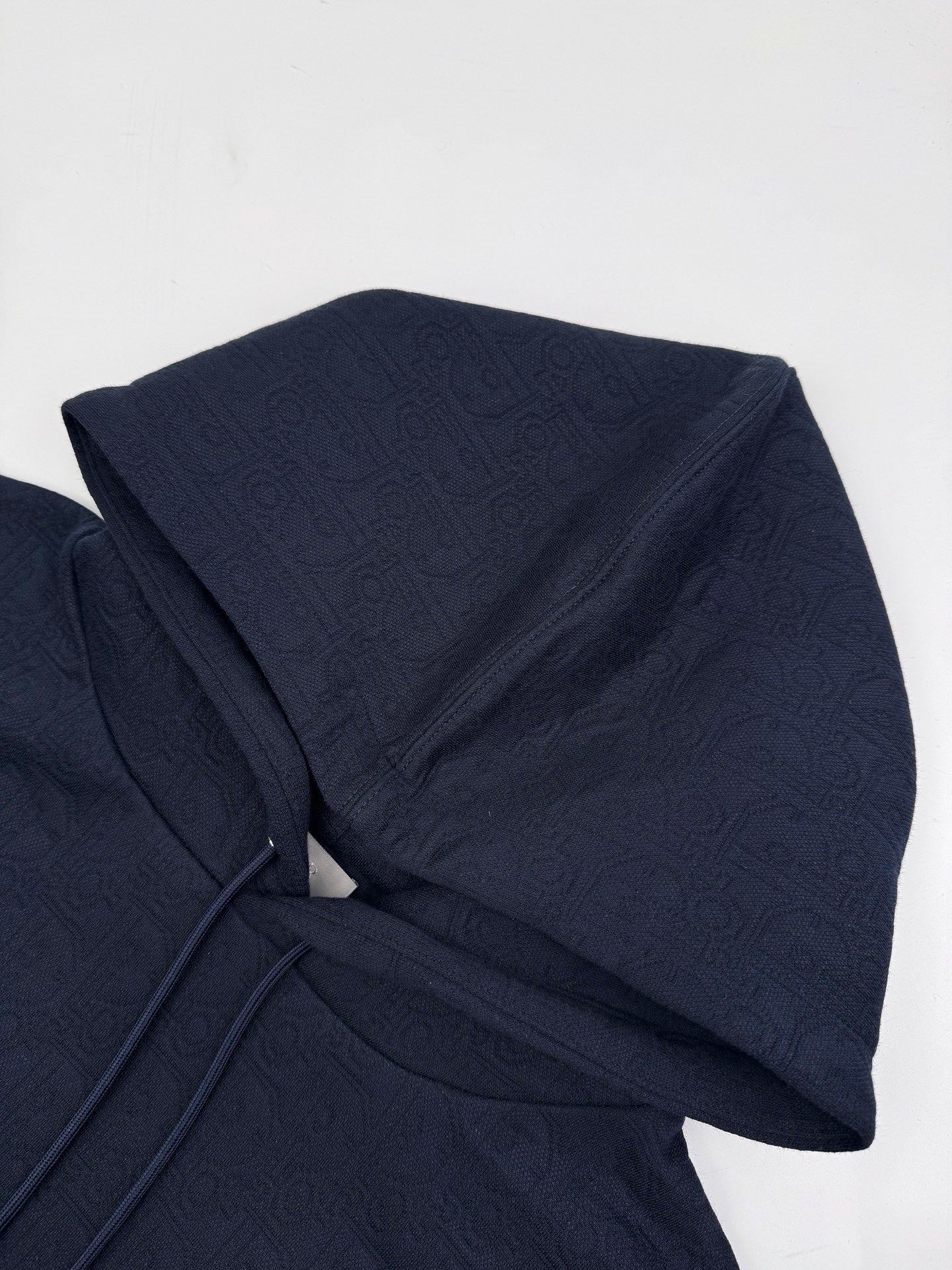 Dior Oblique Hooded Sweatshirt "Navy Blue Cotton-Blend Jersey"