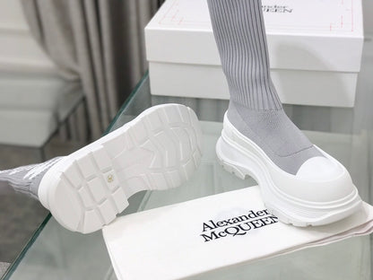 Alexander McQueen Tread Slick Boot "Ribbed Grey"