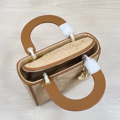 Dior Medium Lady Dior Bag "Natural Macrocannage Raffia"