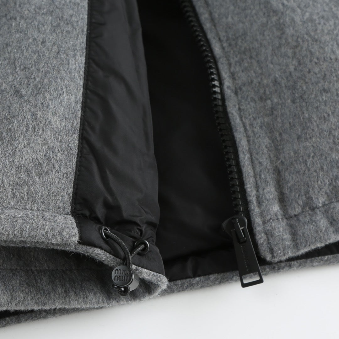 Miu Miu Fleece Down Jacket "Grey"