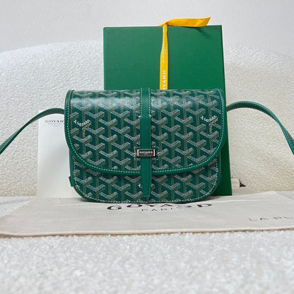 Goyard Belvedere PM Leather Handbag