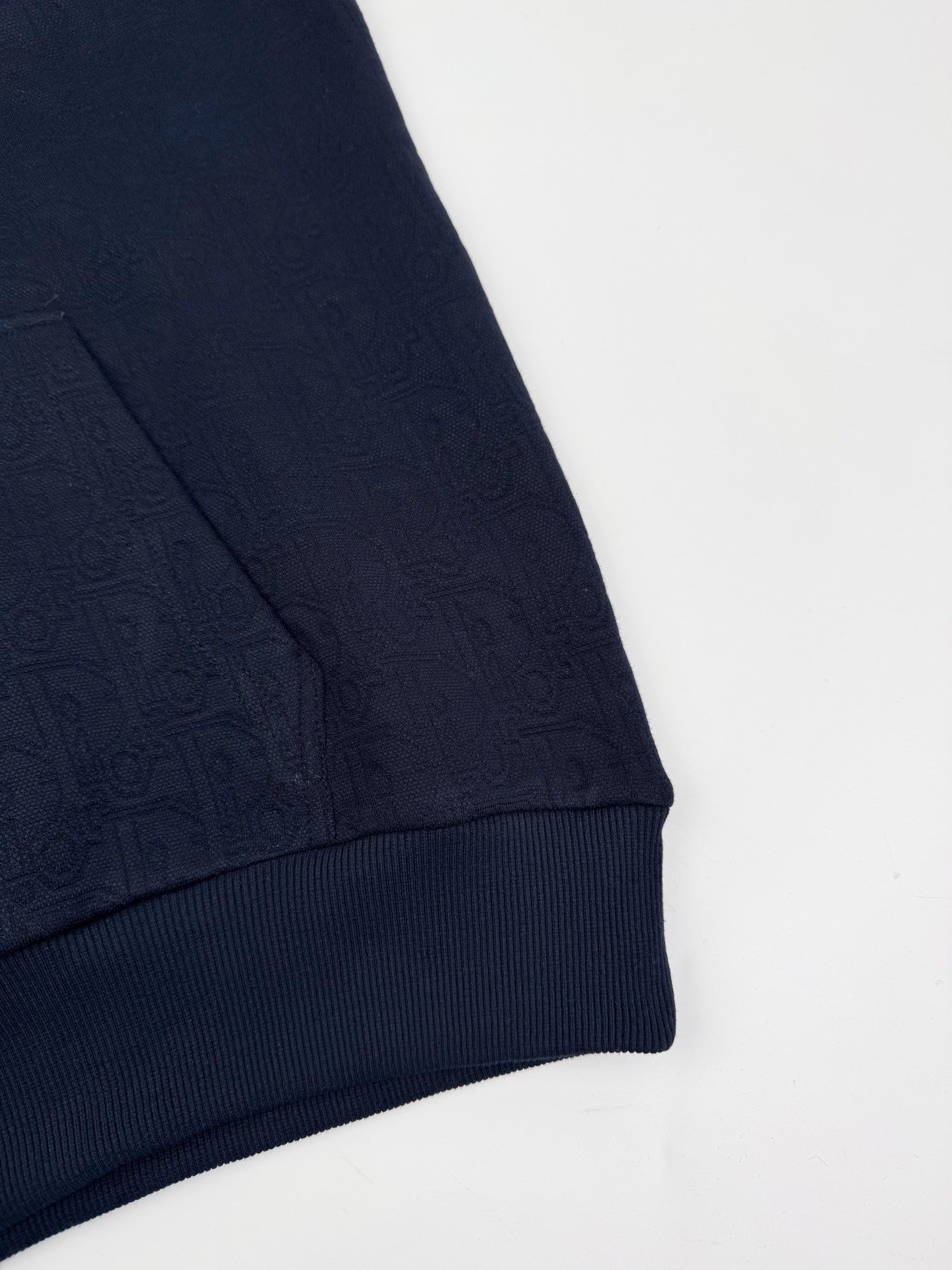 Dior Oblique Hooded Sweatshirt "Navy Blue Cotton-Blend Jersey"
