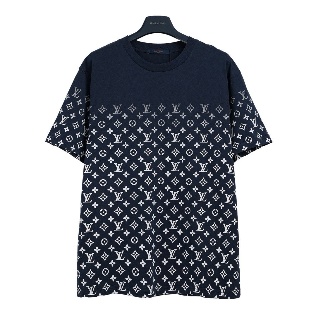 Louis Vuitton Gradient Monogram T-Shirt "Navy Blue-White"