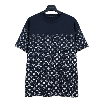 Louis Vuitton Gradient Monogram T-Shirt "Navy Blue-White"