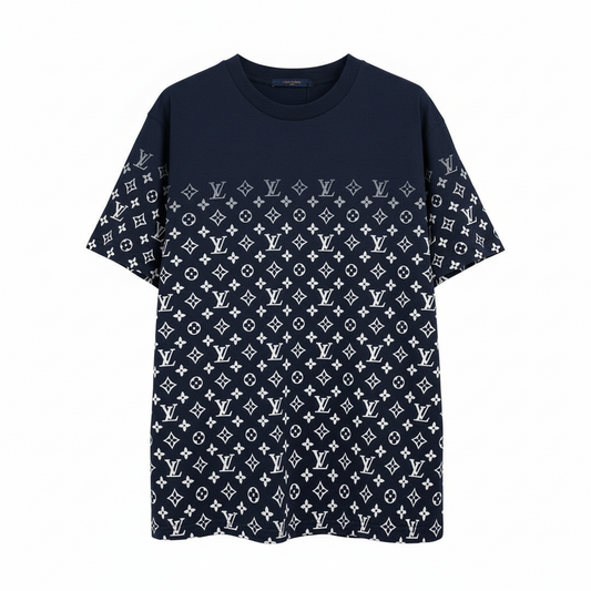 Louis Vuitton Gradient Monogram T-Shirt "Navy Blue-White"