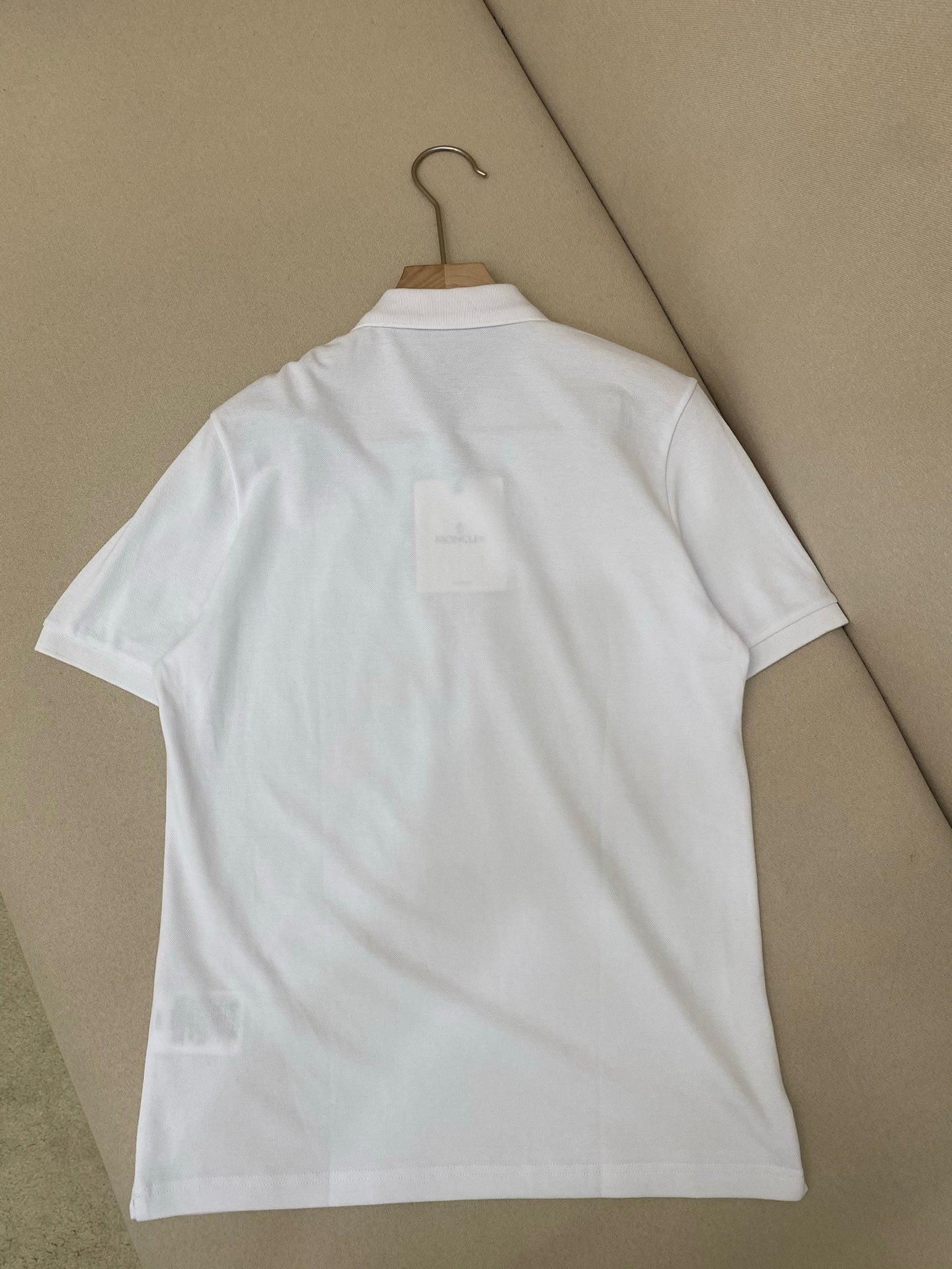 Moncler Logo Patch Cotton Polo T-Shirt "White"