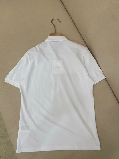 Moncler Logo Patch Cotton Polo T-Shirt "White"