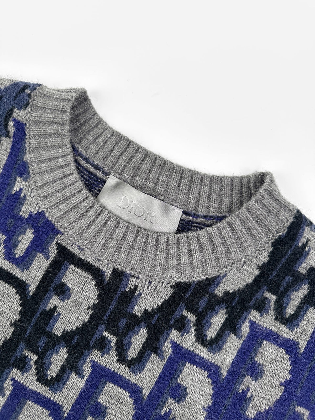 Dior Oblique Sweater "Gray Wool Jacquard"