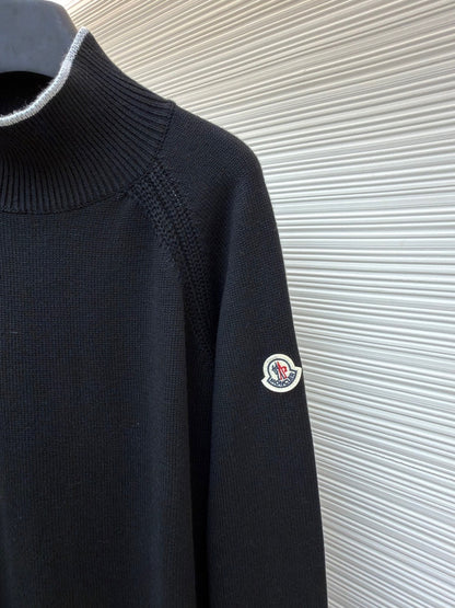 Moncler Alpaca & Wool Blend Turtleneck Sweater "Black"