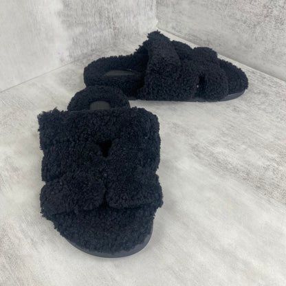 Hermes Chypre Sandals "Black"