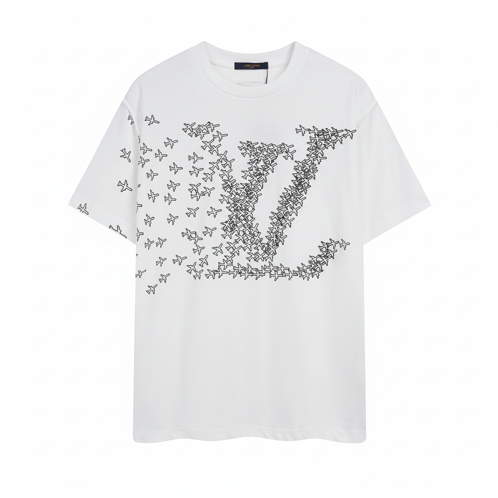 Louis Vuitton Planes Print T-Shirt "White"