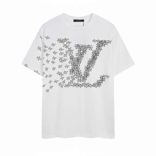 Louis Vuitton Planes Print T-Shirt "White"