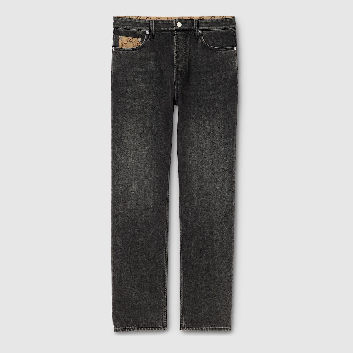 Gucci Washed Cotton Denim Trousers