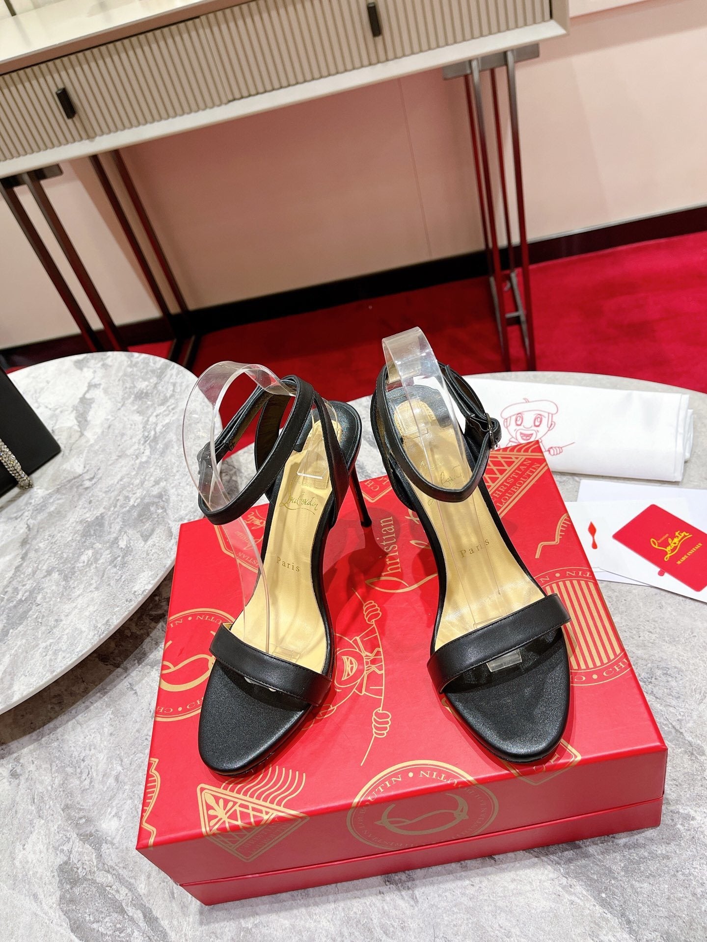 Christian Louboutin Loubigirl 100mm Platform Sandals "Black"