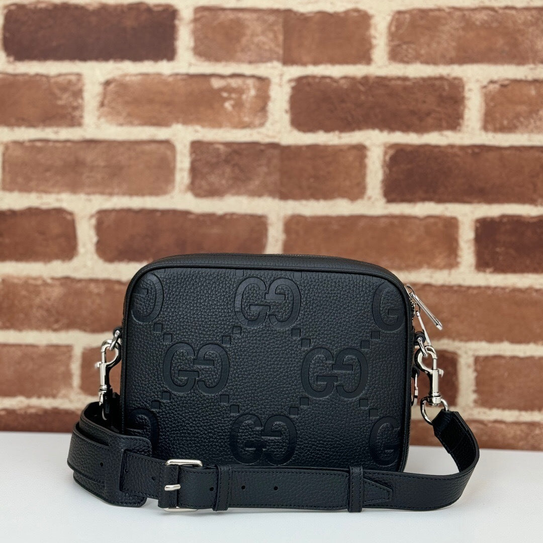 Gucci GG Jumbo Leather Crossbody Bag