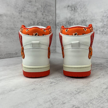 Amiri Skel Top High "White-Orange Bandana"