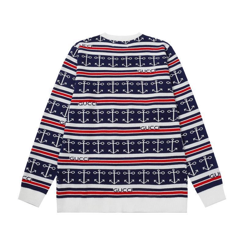 Gucci Navy Sweater "White-Blue-Red"