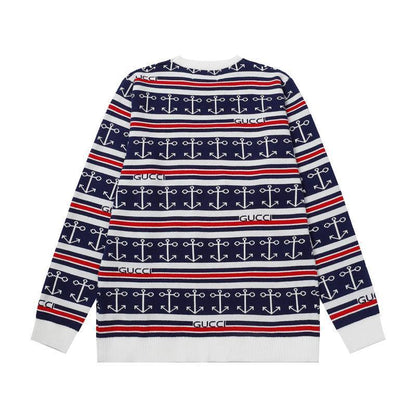 Gucci Navy Sweater "White-Blue-Red"