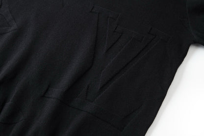 Louis Vuitton Monogram Long-Sleeved Cotton Crewneck "Black"