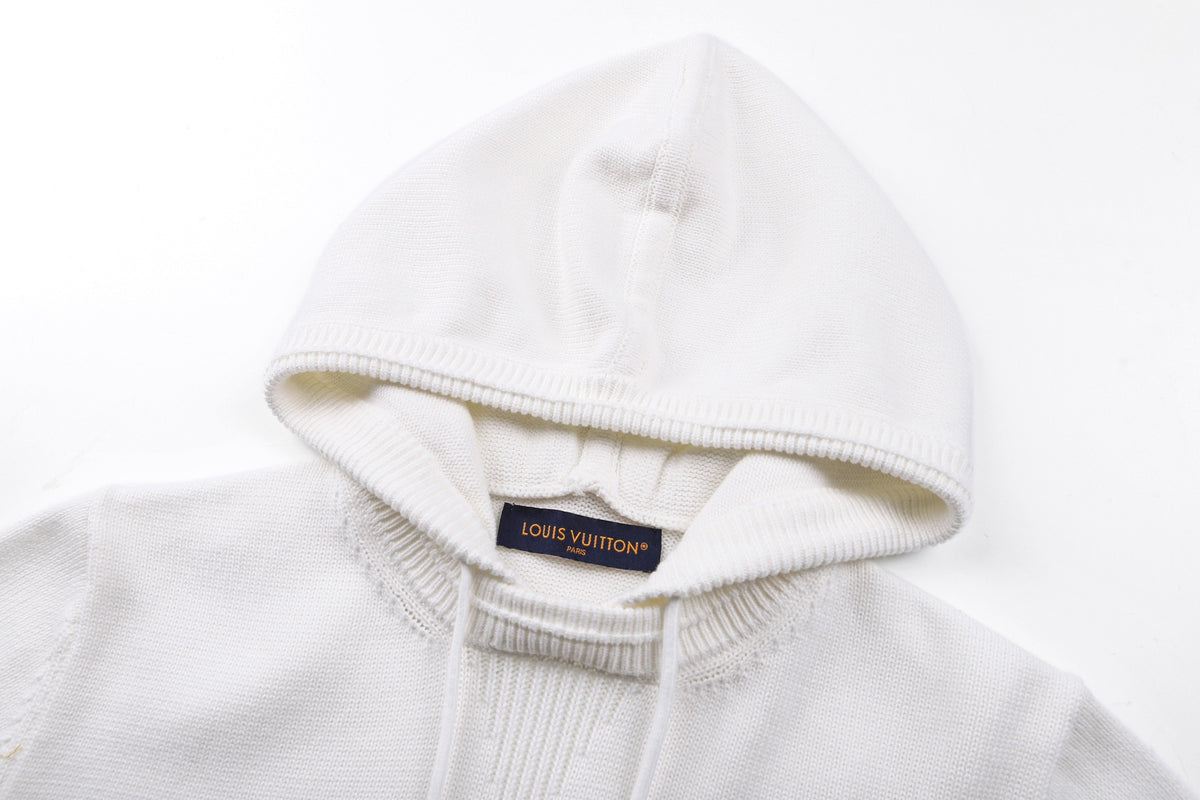 Louis Vuitton Knitted Summery Hoodie "Cloud White"