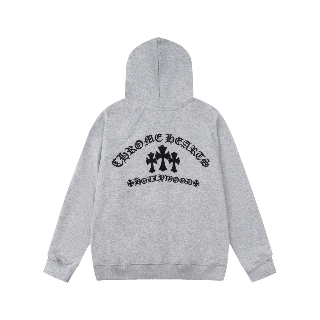 Chrome Hearts Zip-Up Hoodie "Grey-Black"