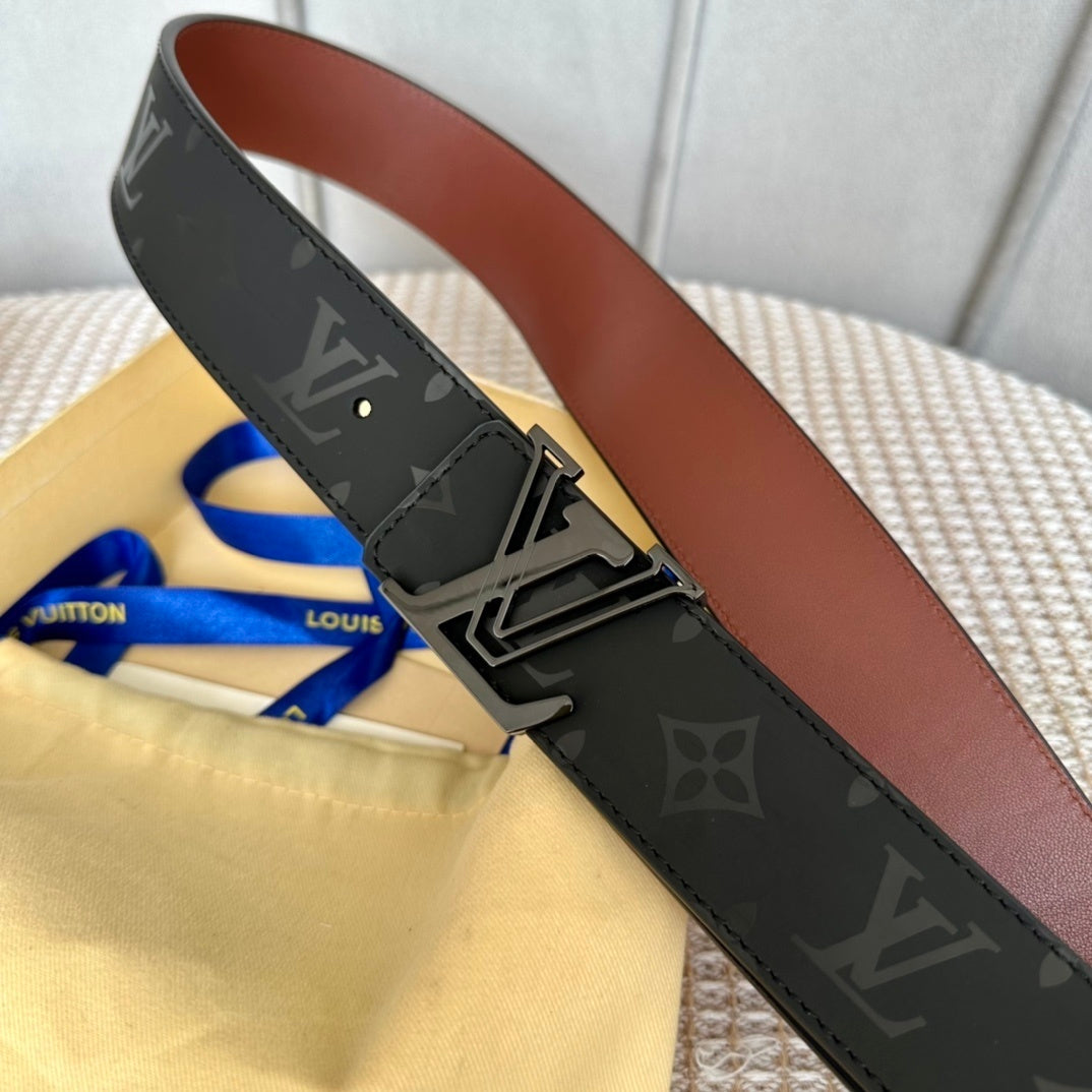 Louis Vuitton Reversible Dimension Leather Belt "Black" and "Brown"