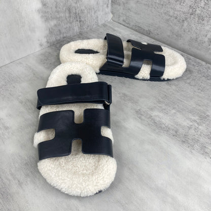 Hermes Chypre Sandals "Black"