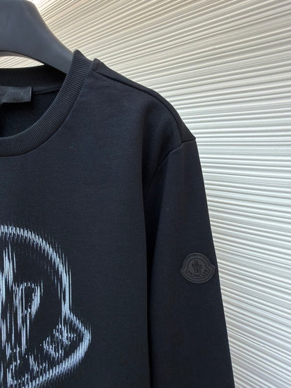 Moncler Blurred Logo Sweatshirt "Black"