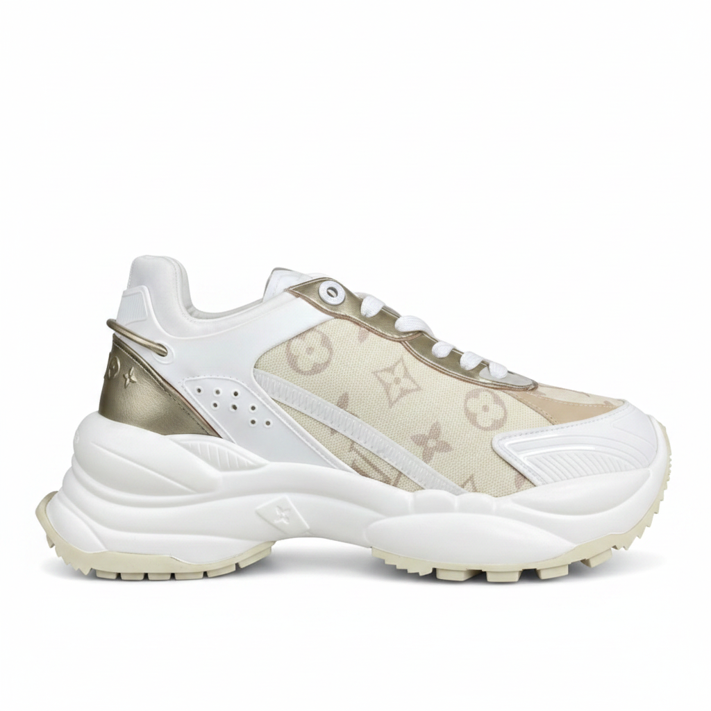 Louis Vuitton Run 55 "White-Gold-Beige"