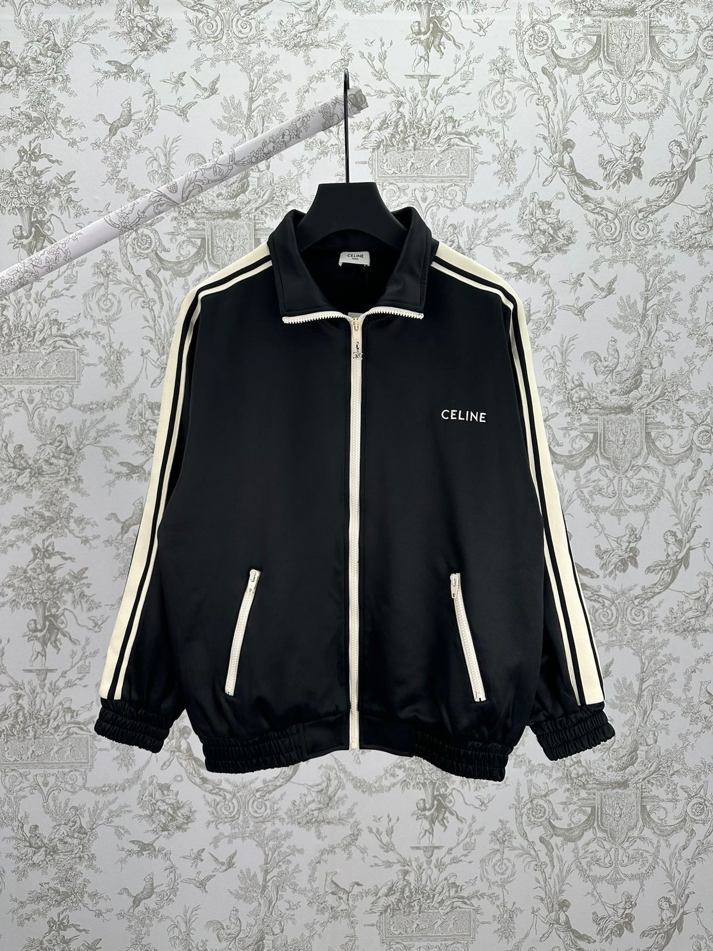 Celine Tracksuit Zip-Up Hoodie "Black"