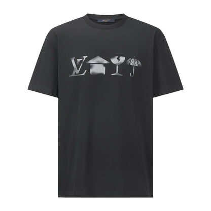 Louis Vuitton Printed Signature T-Shirt "Black"
