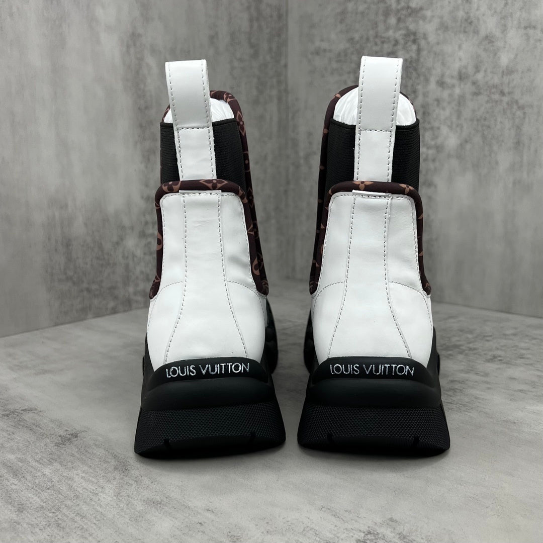 Louis Vuitton Ruby Flat Ankle Boots "White"