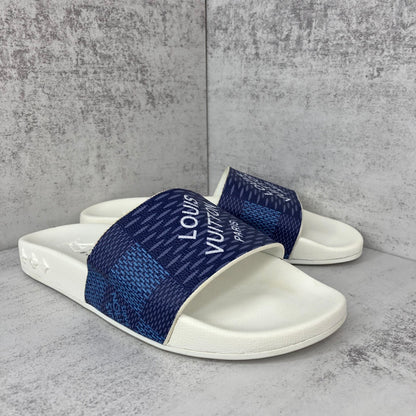 Louis Vuitton Slides "White-Blue"