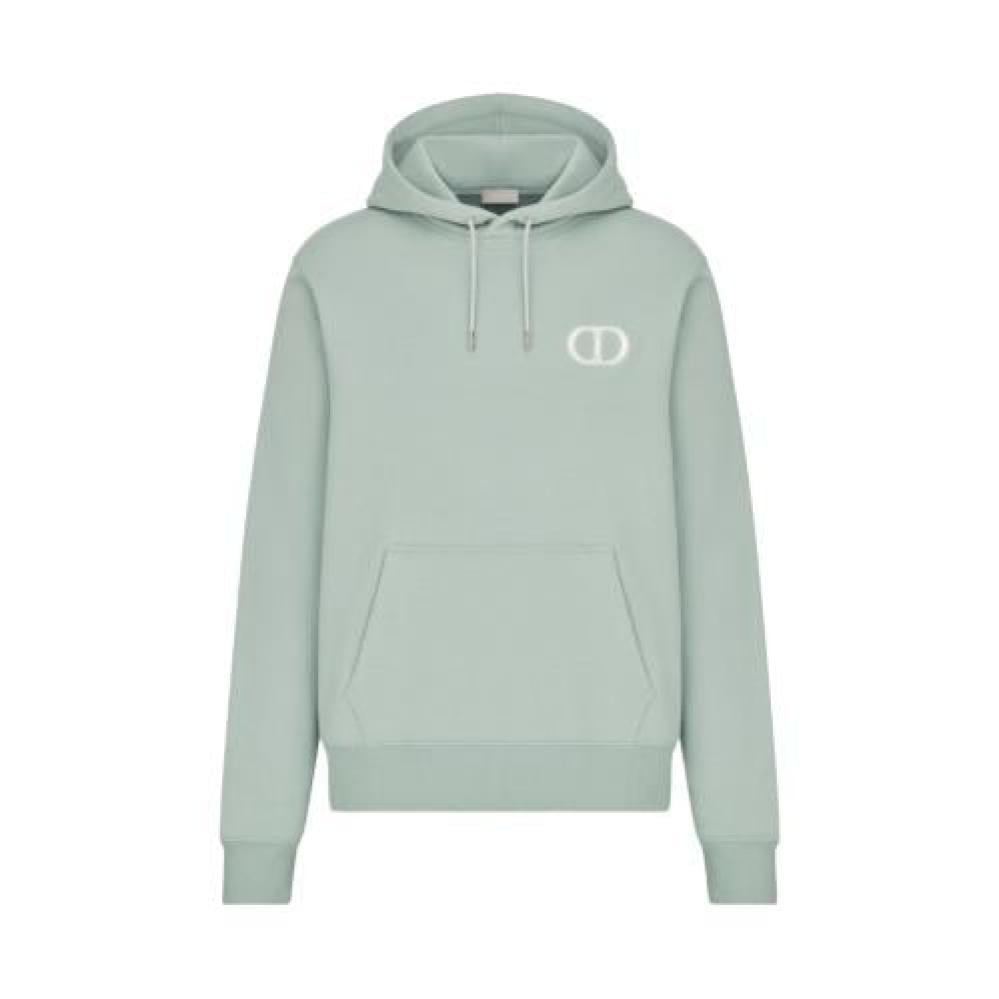 Dior CD Icon Hooded Sweatshirt "Green Cotton Fleece"