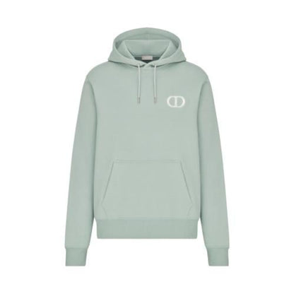 Dior CD Icon Hooded Sweatshirt "Green Cotton Fleece"