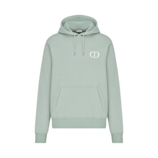 Dior CD Icon Hooded Sweatshirt "Green Cotton Fleece"