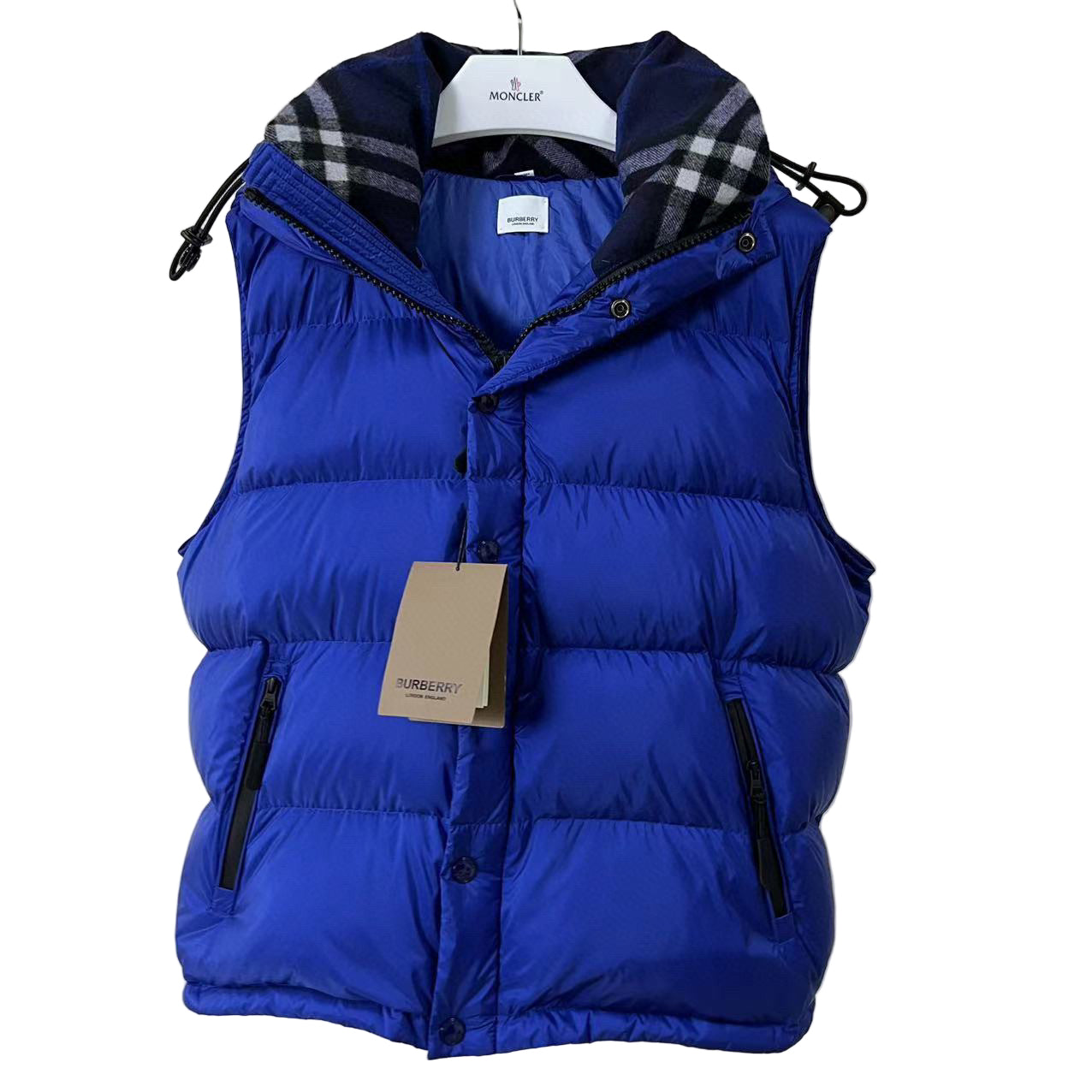 Burberry Detachable Sleeve Down Jacket "Blue"