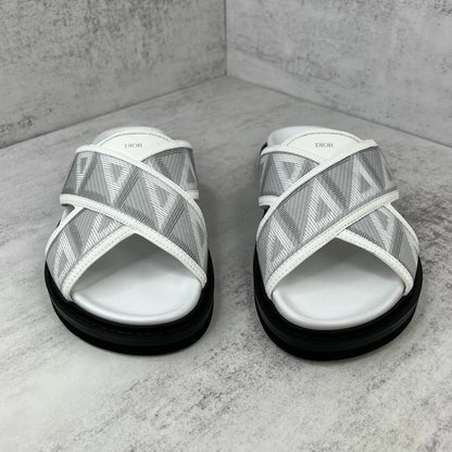 Dior CD Diamonds Slides "White-Grey-Black"