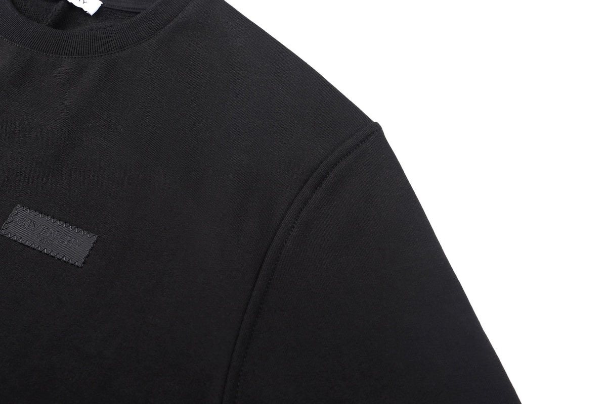 Givenchy Sweatshirt in fleece with Givenchy Paris gros grain "Black"
