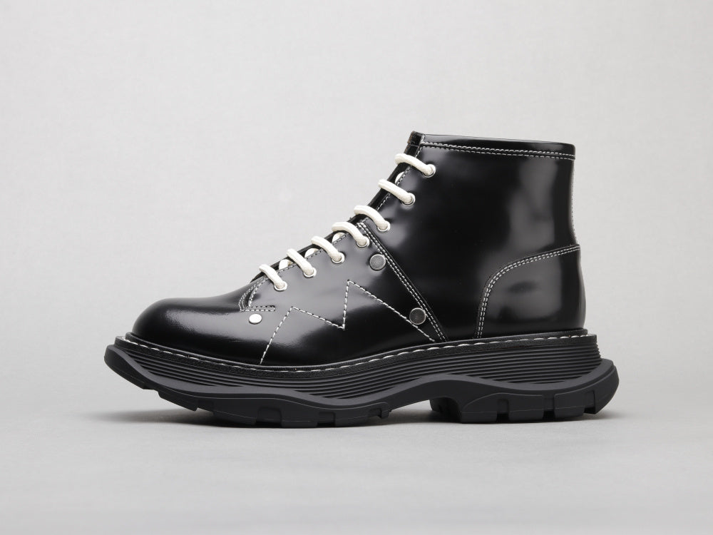Alexander McQueen Ankle Boots "Black-White"