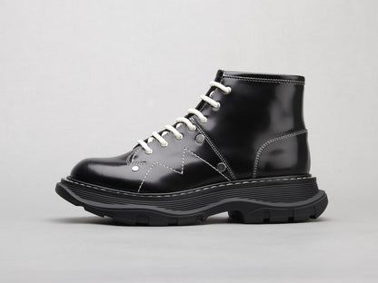 Alexander McQueen Ankle Boots "Black-White"