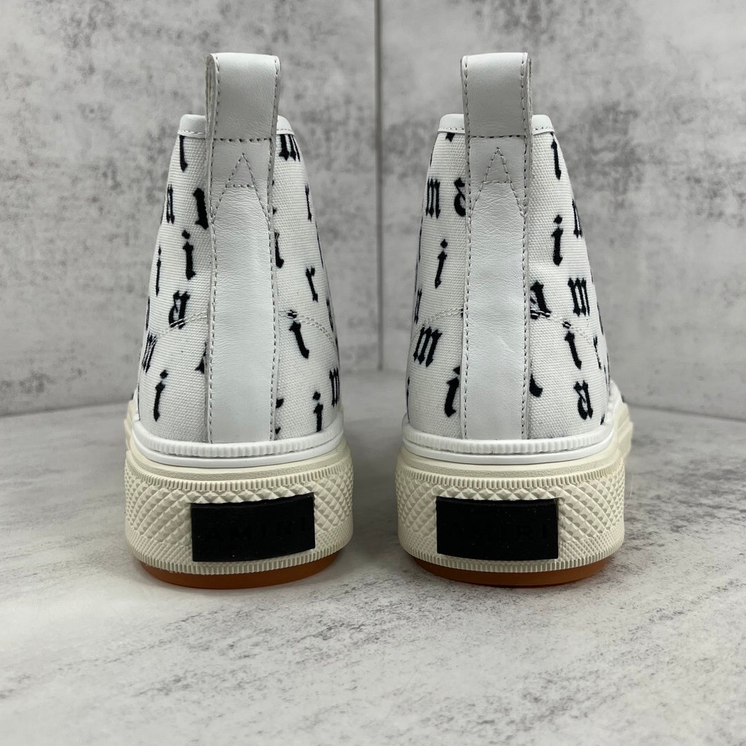 Amiri Court High "White-Black Old English"