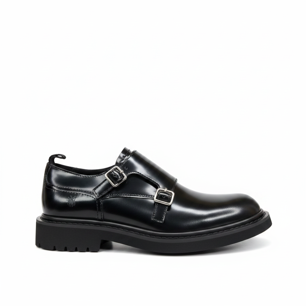 Dior Leather Double Monk Strap "Black"