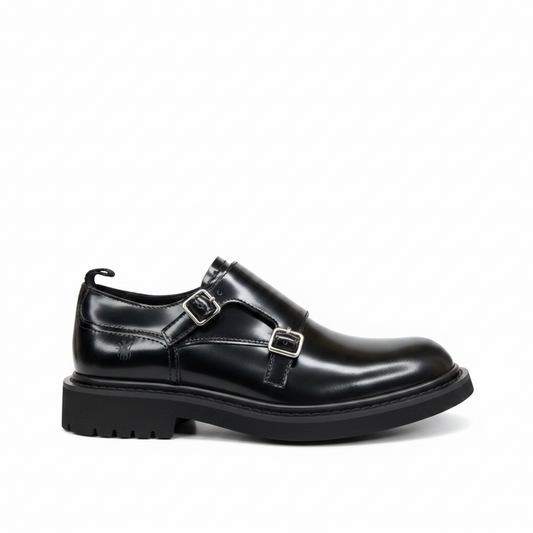 Dior Leather Double Monk Strap "Black"