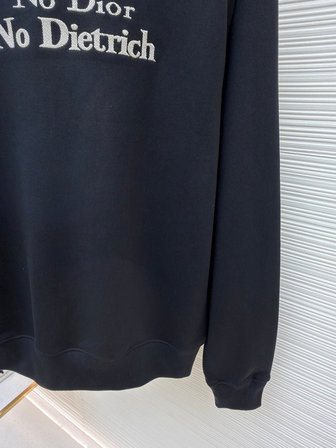 Dior Sweatshirt with Embroidery "Black and White Cotton Fleece"
